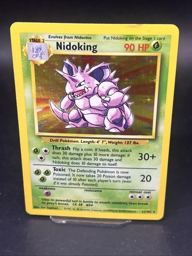 Pokémon TCG - Nidoking 11/102 - Holo Unlimited - Base Set Unlimited 👀 👑