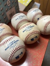 Official Major League Baseballs Set Of 6 Used 