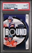 2024 Panini Contenders - Round Numbers Bo Nix, J.J. McCarthy #4 (RC)