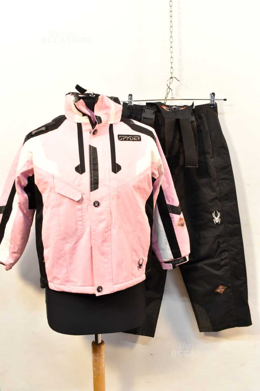 Mono De Esquí Niña Spider Negro Rosa Talla XL/XXL