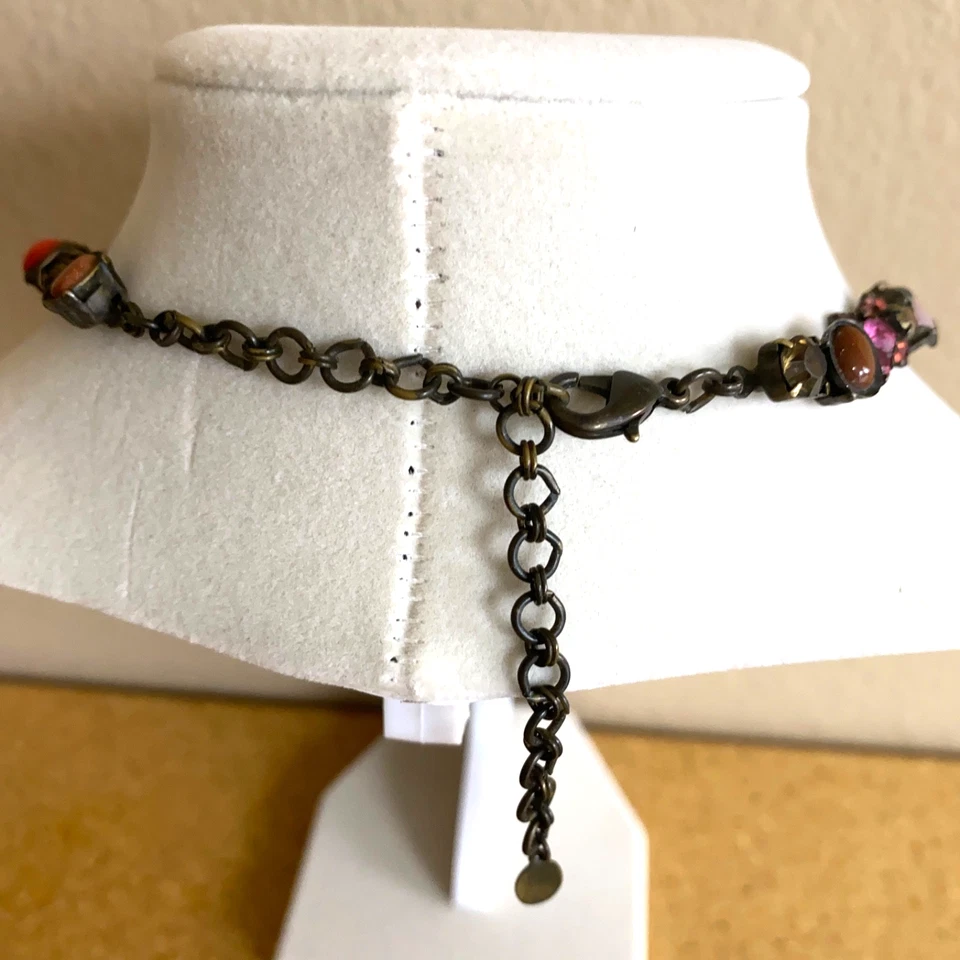 Juego de collar y pulsera de cristal y piedra Sorrelli de colección en broche de langosta de latón Foto 4 de 4