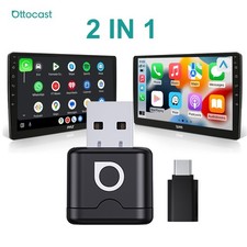 Ottocast Exp Wireless Carplay Android Auto Adapter USB Plug Play Dongle 2 in 1