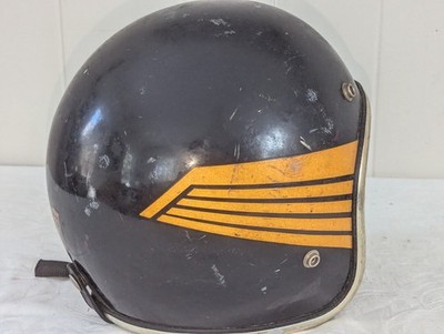 セキュリティ・セーフティ ARTHUR FULMER AF40 70s sizeM VTG 1970s ARTHUR FULMER AF40 SMALL MOTORCYLCE HELMET BLACK GOLD