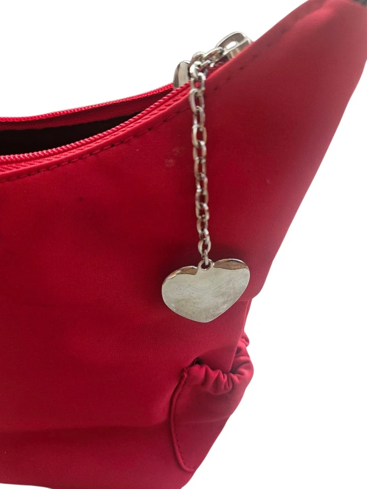 Cartera de Hombro Pequeña Roja Cacharel con Cremallera y Bolsillos Laterales Nueva Estado  Foto 3 de 3