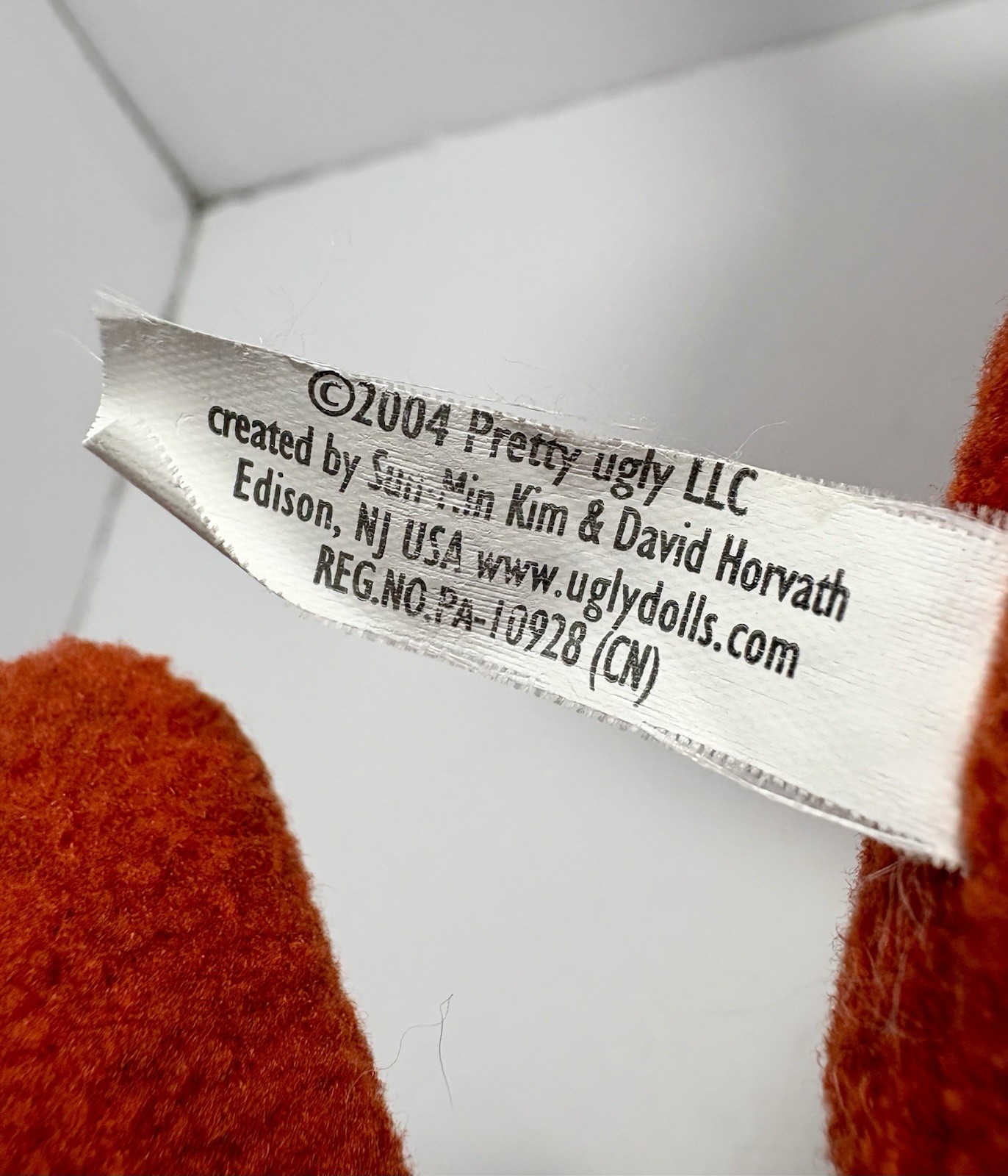 Vintage Ugly Doll Uglydog 2004 Pretty Ugly LLC Orange/red Plush