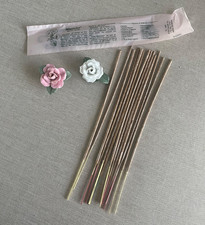 flower incense holders (2) resin? ceramic? with 13 assorted mistick sachet stick