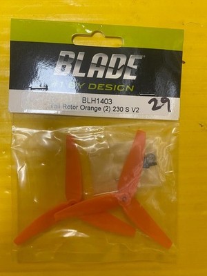 BLH1403 Tail Rotor Orange (2) - Replacement Part for Blade 230 S 230S V2 RC Heli