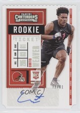 2020 Contenders Rookie Variation Ticket Stub 11/61 Curtis Weaver #198 Auto 08n6