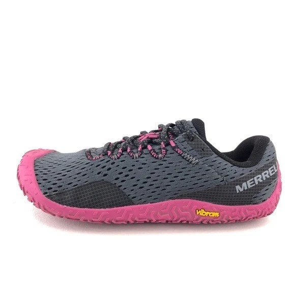 Merrell Trail Glove 6 Barefoot Running Shoes Womens Size 6.5 Granite/Fuchsia
