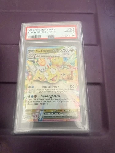 2024 POKEMON SSP EN-SURGING SPARKS #133 ALOLAN EXEGGUTOR EX PSA 10 133/191 RB20