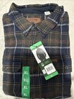 Orvis Classic Collection Men’s Plaid Flannel Shirt Blue Brown Size XL New Tag