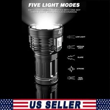Super Bright 12000000LM Torch 8 LED Flashlight USB Rechargeable Tactical lights