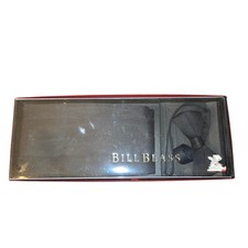 Bill Blass VTG Black Pleated Satin Adj. Evening Cummerbund Bow Tie Boxed Set OS