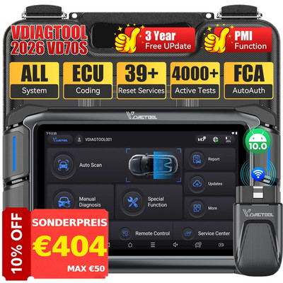 VDIAGTOOL Pkw Lkw-Diagnose DTC-Erkennung Bidirektionale Steuerung ECU-Codierung