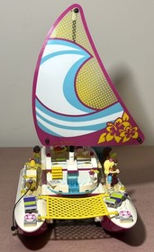 LEGO FRIENDS Sunshine Catamaran (41317) 100% COMPLETE Liam Stephanie Olivia 