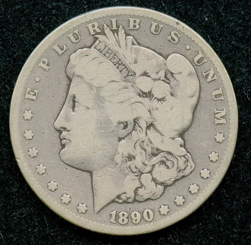 New ListingGenuine "Scarce Date" 1890-CC Morgan Silver Dollar $1 - VG Very Good