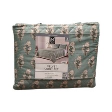 Member's Mark 3-Piece Printed Velvet Quilt Matching Sham Sets, Full/Queen