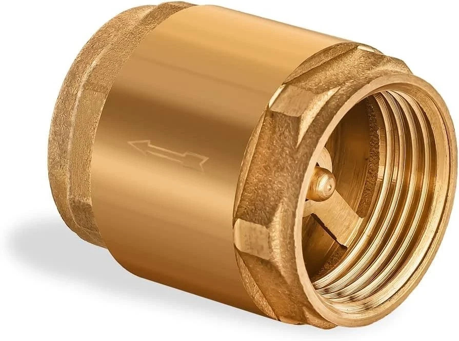 Brass One Way Check Valve 1 inch Backflow Preventer Female NPT Thread For Plu...