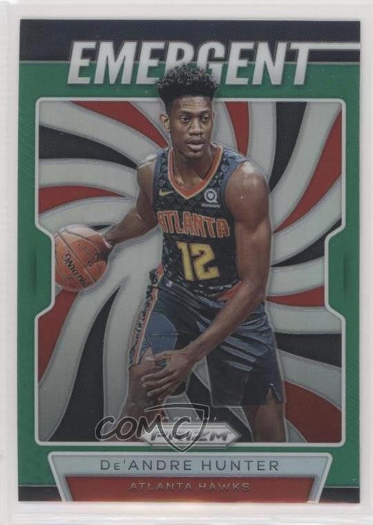 2019-20 Panini Prizm Emergent Green Prizm De'Andre Hunter #9 3g8
