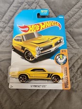Hot Wheels - '67 Pontiac GTO (Yellow) 2017 Muscle Mania 8/10. 359/365 DVC43
