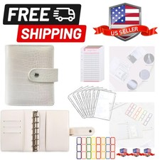 A7 Crocodile Budget Binder with Zipper Envelopes - Cash Stuffing Envelope Sys...