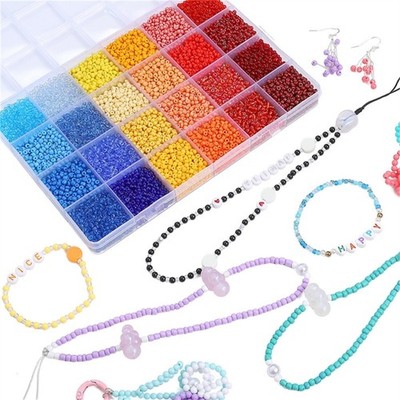 Resin Glass Beads Craft Set 24 Compartment Storage Solution for Jewelry Art