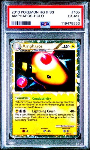 Ampharos graded PSA 6 for sale on eBay