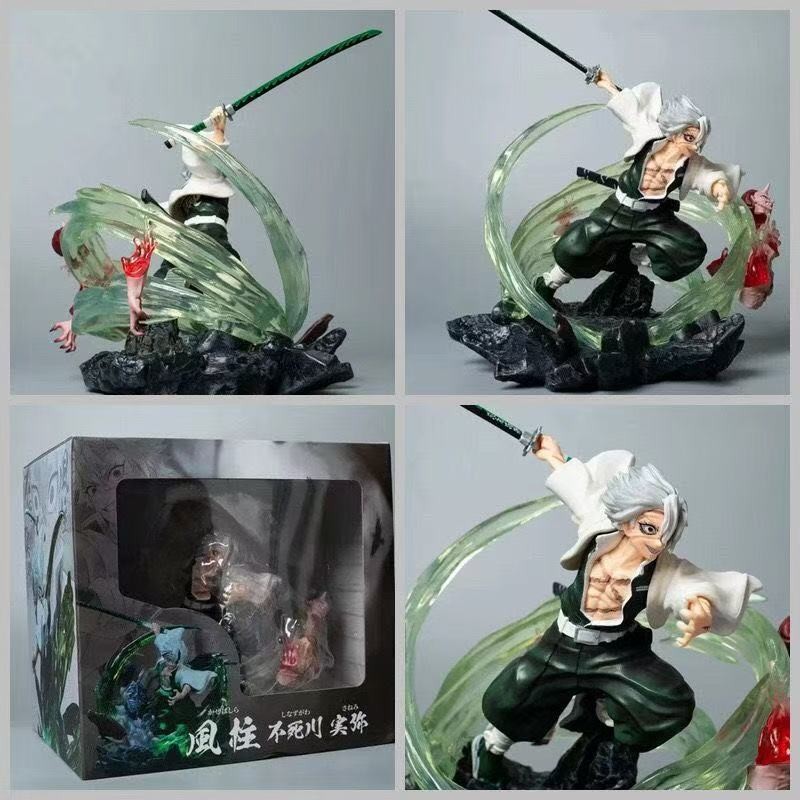 Cazador de Demonios Shinazugawa Sanemi 30cm PVC LED Iluminado Estatua - Juguete Regalo