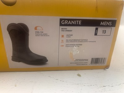 Herman Survivors Mens Leather Granite Pull-On Steel Toe Work  display picture 3