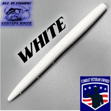 15ct 5" or 4" White Gary Yamamoto Senko Style Worm Stick Bait.