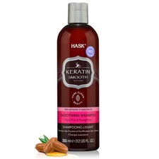 HASK Keratin Smoothing Shampoo 355ml Color Safe, Gluten/Sulfate/ParabenFree