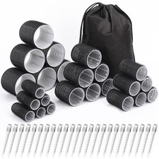 Hair Curlers Set with 24 Rollers 6 Jumbo, 6 Large, 6 Medium, 6 Small