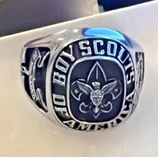 BOY SCOUTS OF AMERICA RING SIZE 12 LOOKS UNUSED MM HALLMARKED DATED 1975