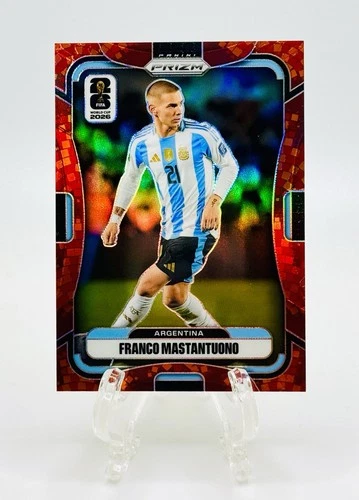 2026 Panini World Cup Prizm Soccer Franco Mastantuono Maple Leaf /86 SP #20