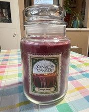 Brand New Yankee Candle "Vintage Velvet" Large Jar 22 Oz Single Wick Candle