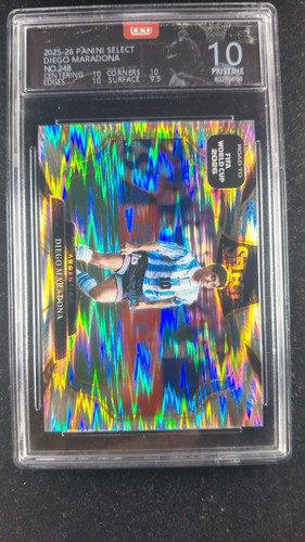 2025-26 Panini Select Diego Maradona No248 Flash Refractor OCD 10 Pristine GL15