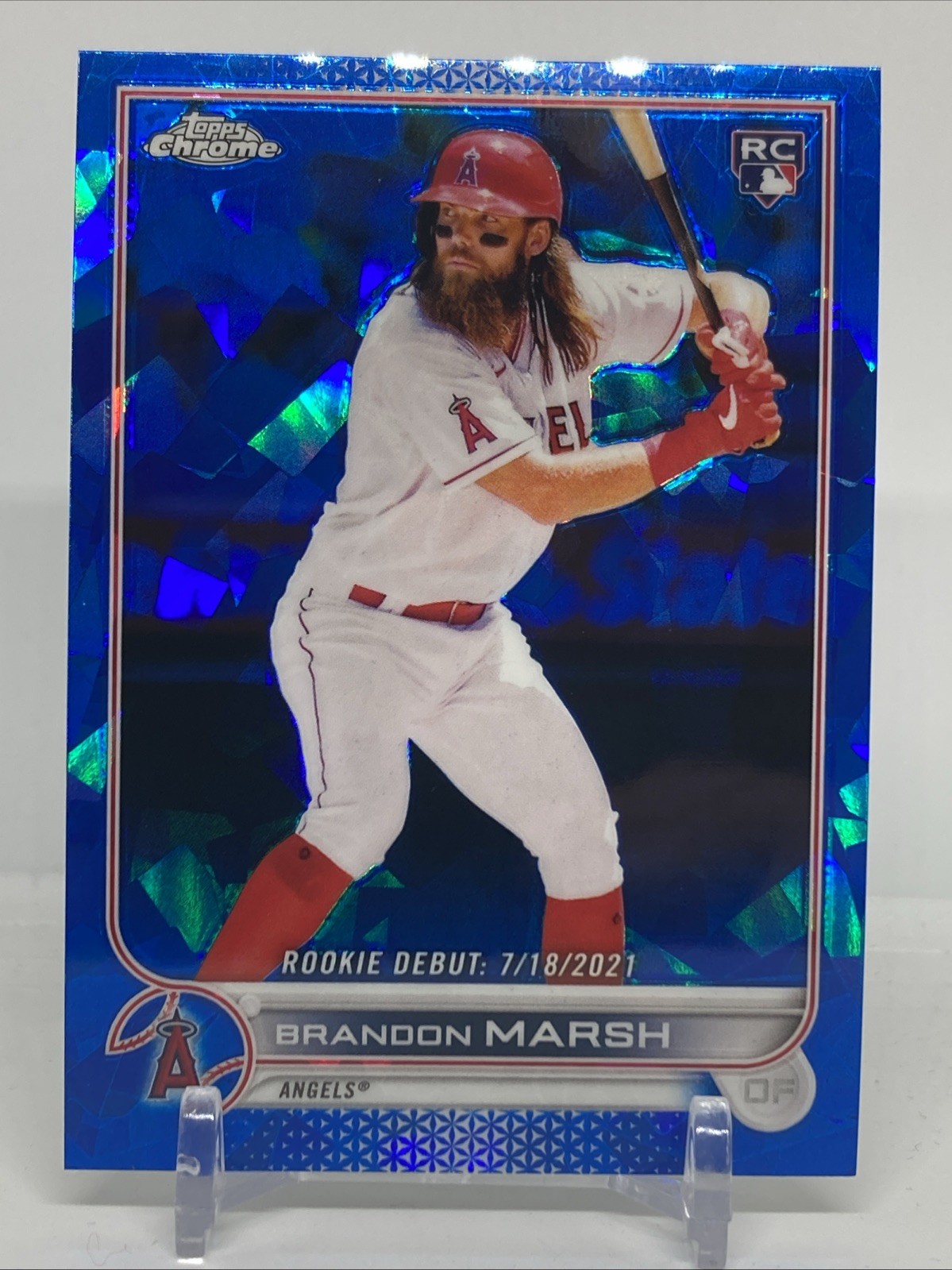 2022 Topps Chrome Update Sapphire Brandon Marsh Rookie RC #US35 Angels Phillies
