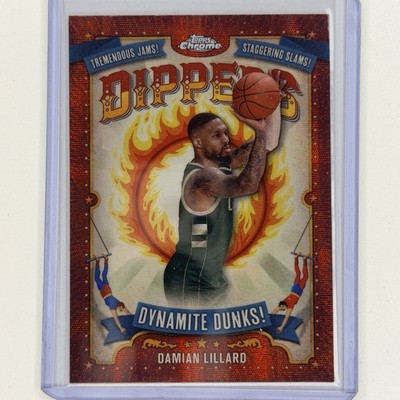 2024-2025 Topps Chrome Damian Lillard Dippers DYNAMITE DUNKS SSP MIL Bucks D-3