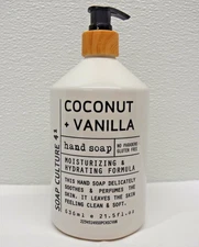 Home & Body Co. SOAP CULTURE 41 Coconut + Vanilla Hand Soap Pump Bottle, 21.5 oz