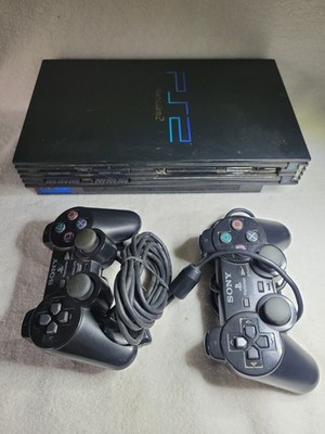 Sony PS2 Fat Playstation 2 READ Console + Controllers SCPH-39001 Parts or Repair