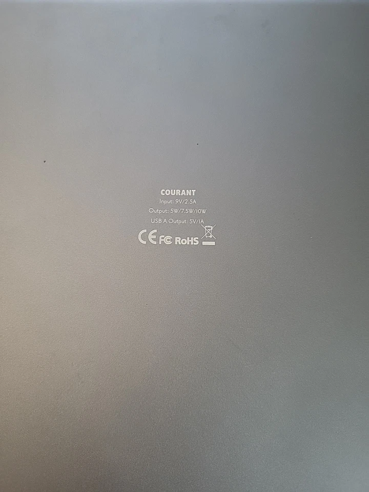 Courant Qi Wireless Leather USB-C Charging Pad Organizer ""TESTED"" - Image 2 of 4