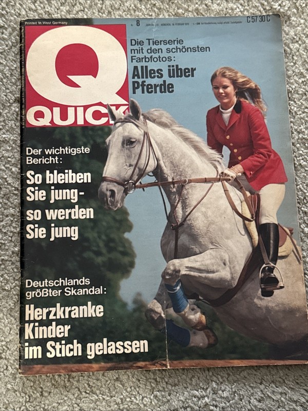 Quick Magazine. 1970.  Published In Germany.  Marilyn Monroe article.