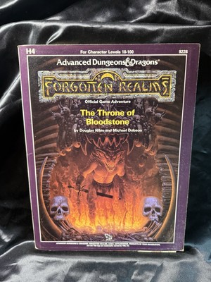 The Throne of Bloodstone H4 Forgotten Realms AD&D Dungeons Dragon COMPLETE W MAP