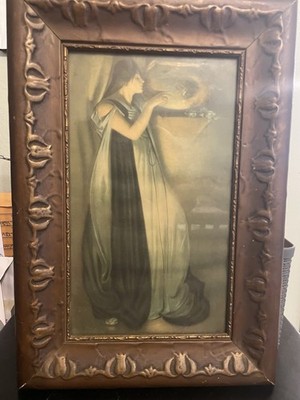 ANTIQUE PRINT FRAMED '' ISABELLA AND THE POT OF BASIL'' BY JOHN WHITE ALEXANDER...