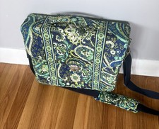 Vera Bradley Briefcase Tote Bag Rhythm And Blues Preowned