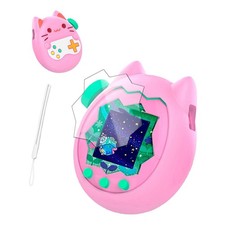 Silicone Cover for Tamagotchi Paradise,Pink Silicones Protective Case with Lanya