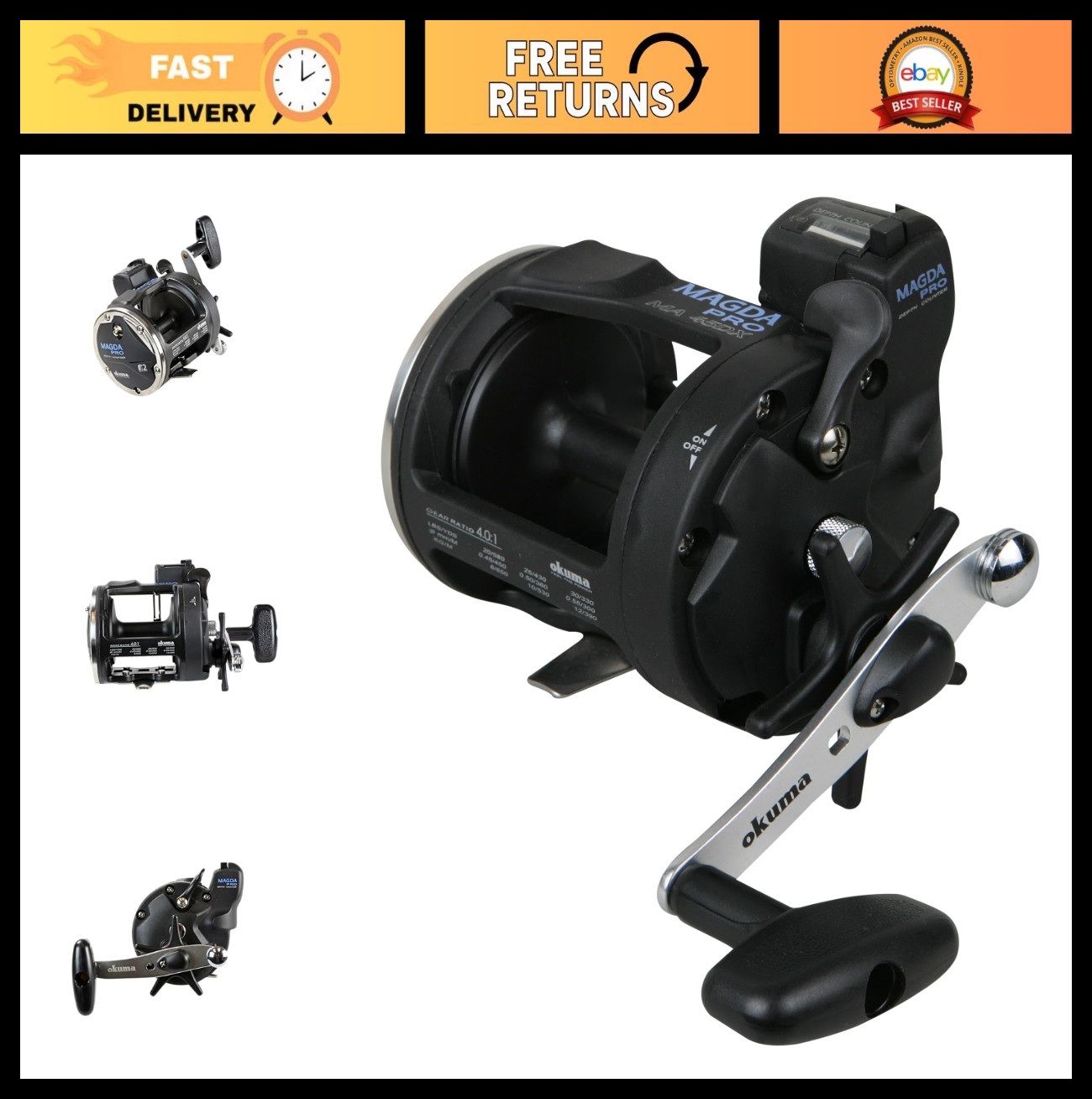 Line Counter Trolling Reel with Levelwind - High Performance