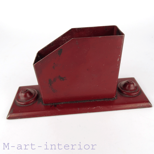 Pen Note Holder Desk Organizer, Industrial Pen Holder Bauhaus 1920-1930 - Picture 6 of 9