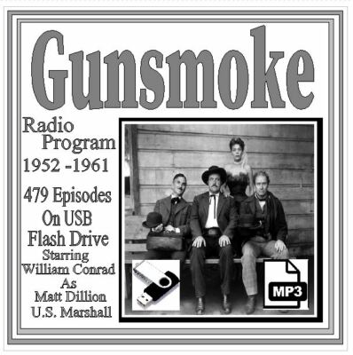 GUNSMOKE 478 Exciting Old Time Radio Shows OTR MP3 On USB Flash Drive
