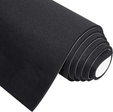 Adhesive Foam Padding 1/8" Thick x 12" W x 59" L, Black Thin Neoprene Sheets, Cl